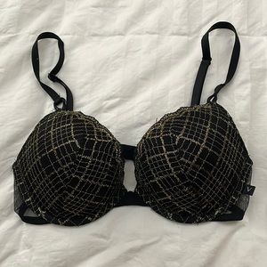 VS black and gold multi wear bra